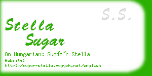 stella sugar business card